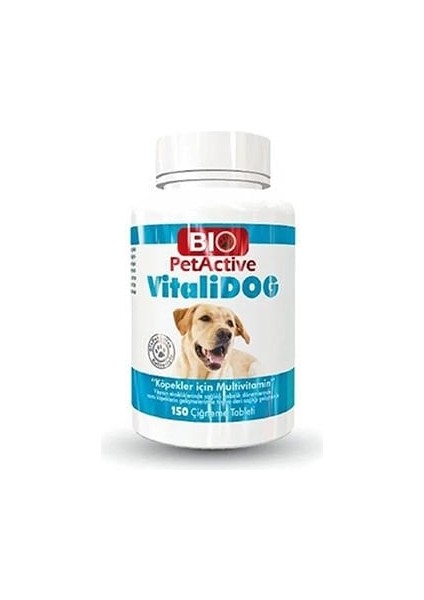 Vitalidog Köpekler Için Multivitamin Tableti 150 Adet 75 gr