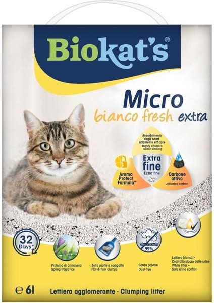 Bianco Mikro Fresh Extra Bentonit Kedi Kumu 6 kg