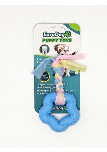 Tazemama Eurodog Puppy Toys Mavi Kalın Beşgen Diş Kaş. Oy.