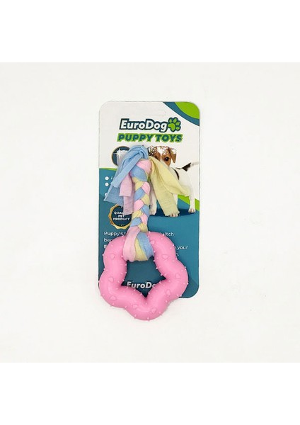 Tazemama Eurodog Puppy Toys Pembe Kalın Beşgen Diş Kaş. Oy.