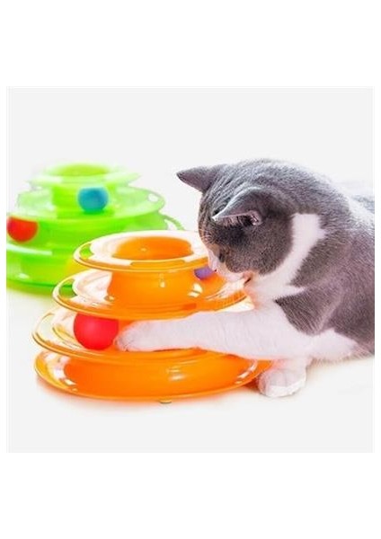 Pet Miyav Pet Miyav® Eğlenceli Üç Katlı Kedi Oyuncağı Seti Oyuncağ