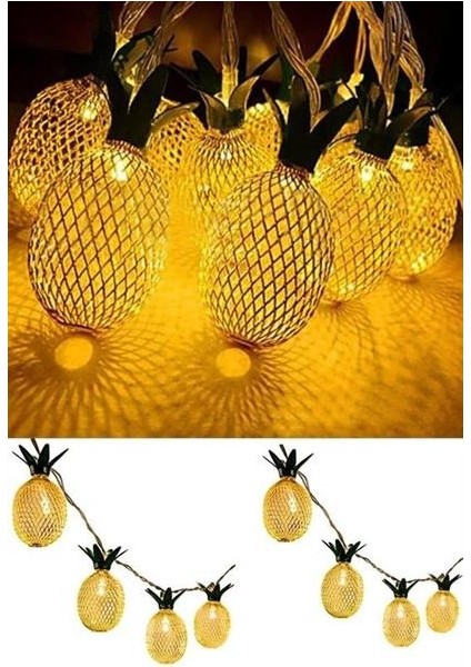 Sefam Home Dekoratif Pilli Pineapple Ananas Pilli Şerit LED Işık (1 Metre)