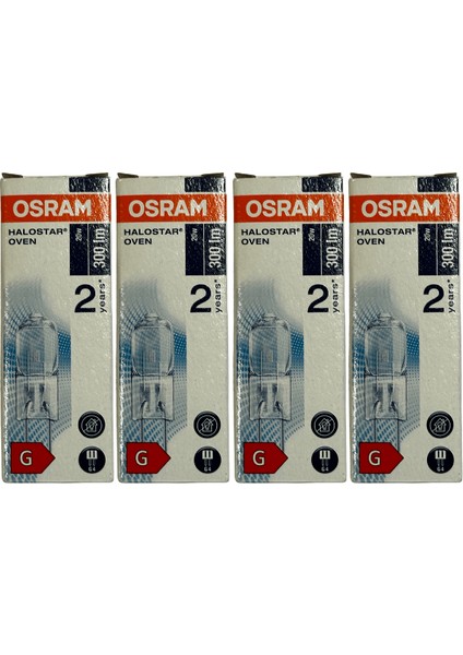 64428 20W 12V 2800K (Sarı Işık) Owen G4 Duylu Fırın Ampulü (4 Adet)