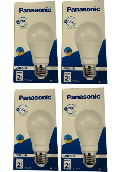 10,5W (75W) 4000K (Günışığı) E27 Duylu LED Ampul (4 Adet)