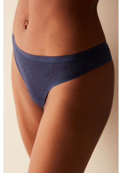 Dantel Dream Lacivert Tanga Külot