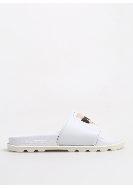 Beyaz Kadın Terlik KL80975