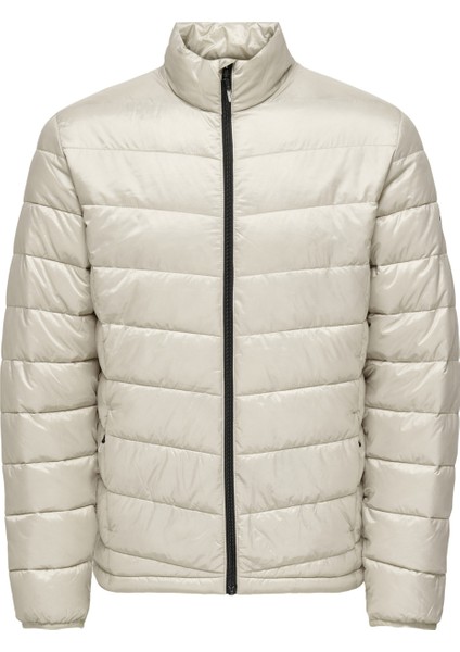 Normal Krem Erkek Ceket Onscarven Quılted Puffer Otw Noos