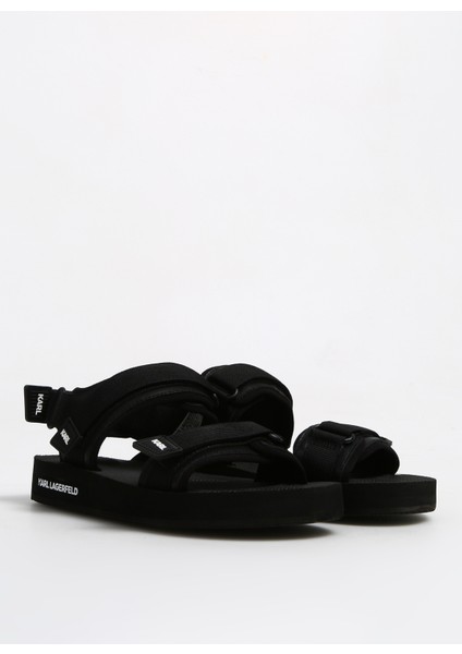 Karl Lagerfeld Siyah Erkek Sandalet Atlantık Double Strap