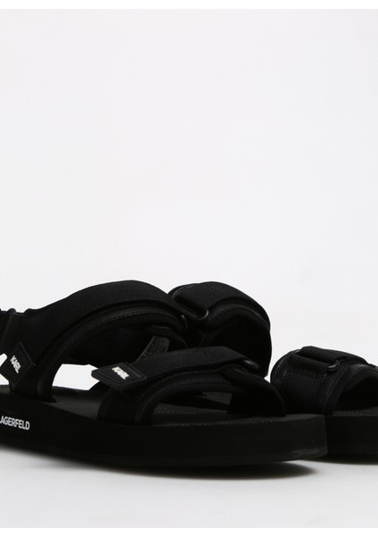 Karl Lagerfeld Siyah Erkek Sandalet Atlantık Double Strap