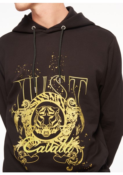 Kapüşon Yaka Siyah Erkek Sweatshırt 75OAIF03 fırsatları