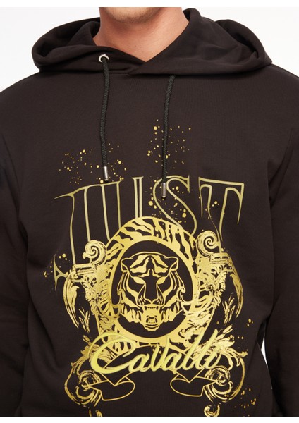 Kapüşon Yaka Siyah Erkek Sweatshırt 75OAIF03 indirimleri