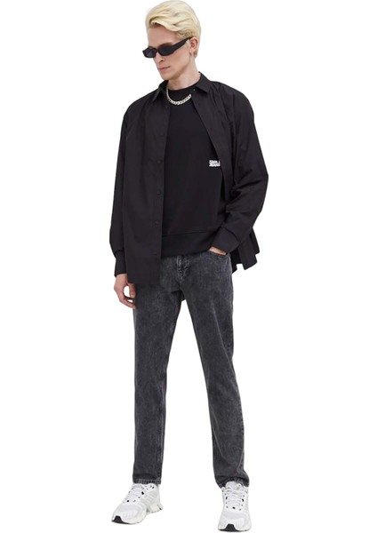 Normal Siyah Erkek Gömlek 236D1603_KLJ Monogram Shırt fiyatları