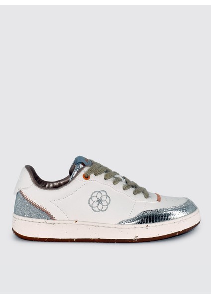 Beyaz - Gümüş Kadın Sneaker Shacbewf244