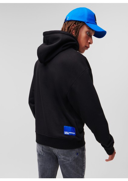Kapüşon Yaka Siyah Erkek Sweatshırt 231D1850_Klj Logo Hoodıe indirimleri