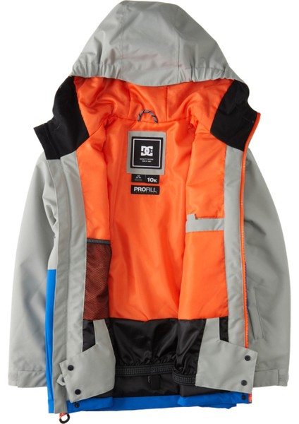 Gri - Mavi Erkek Çocuk Düz Waterproof Kayak Montu ADBTJ03024 modelleri
