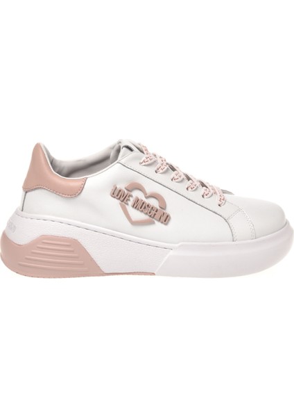 Beyaz - Pembe Kadın Deri Sneaker Ja15105G1Hıa110E