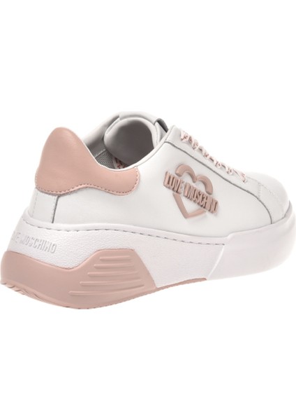 Beyaz - Pembe Kadın Deri Sneaker Ja15105G1Hıa110E