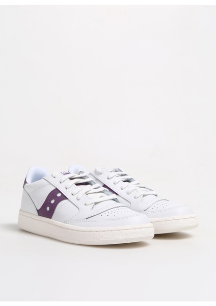 Beyaz - Mor Kadın Deri Sneaker S60759-10