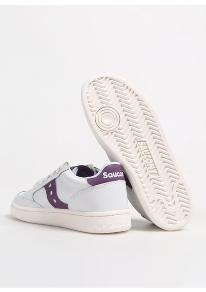 Beyaz - Mor Kadın Deri Sneaker S60759-10