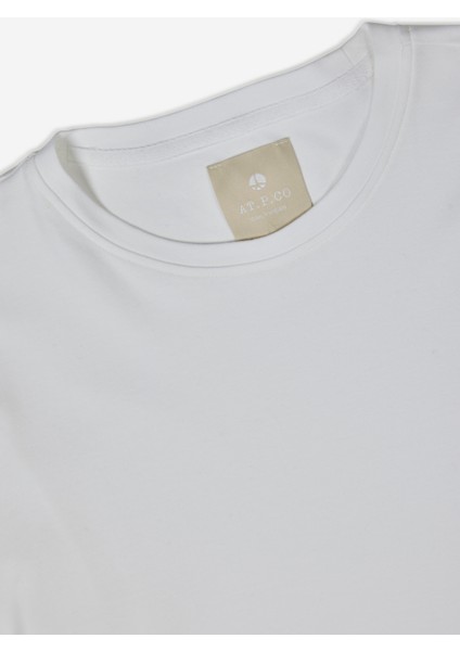 Bisiklet Yaka Beyaz Erkek T-Shirt A279T71COT- modelleri