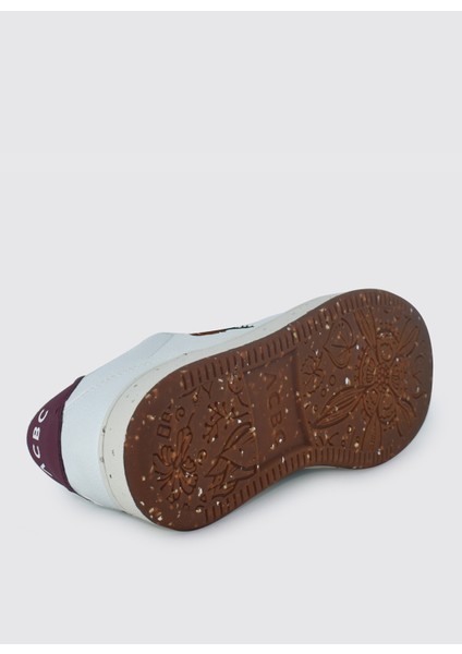 Beyaz - Bordo Kadın Sneaker Shacbean200F modelleri