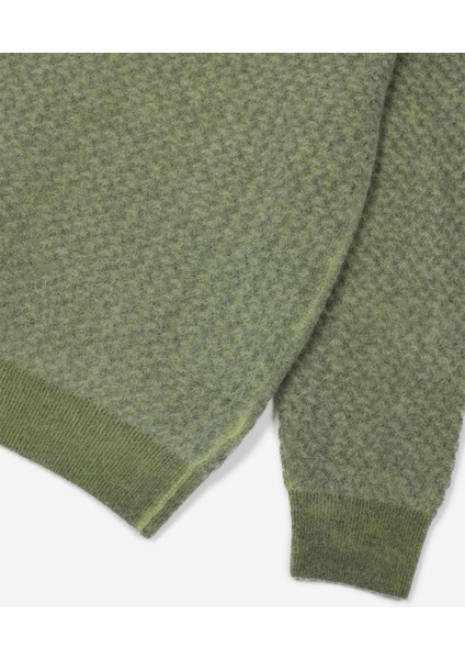 Bisiklet Yaka Slim Fit Koyu Yeşil Erkek Kazak A274S37COLD- modelleri