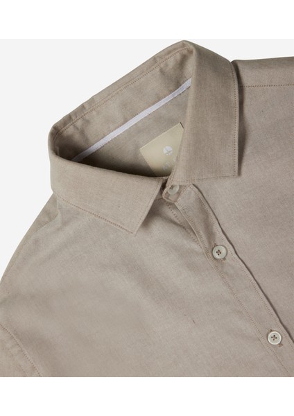 Slim Fit Gömlek Yaka Açık Kahve Erkek Gömlek A276Carloxfı modelleri