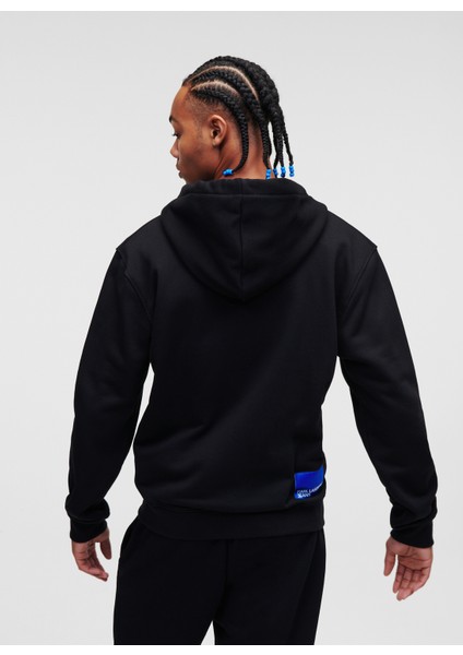 Kapüşon Yaka Siyah Erkek Sweatshırt 235D1803_Klj Regular Zıp Up Hoodıe indirimleri