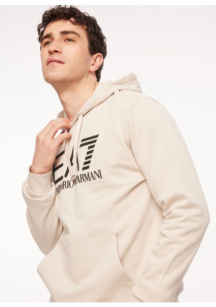 Kapüşon Yaka Gümüş Erkek Sweatshırt 6RPM17PJSLZ1716