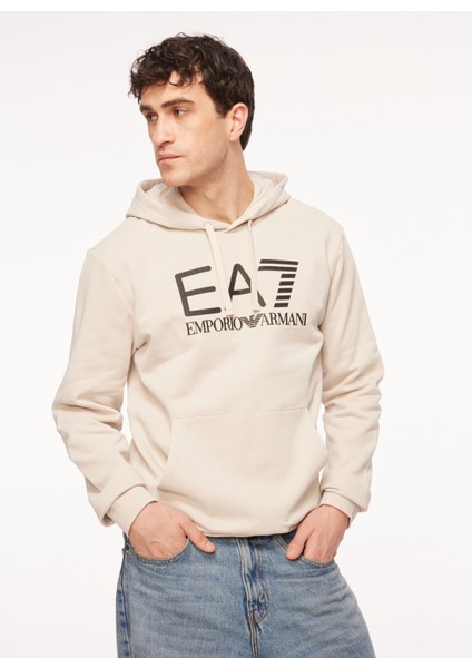 Kapüşon Yaka Gümüş Erkek Sweatshırt 6RPM17PJSLZ1716