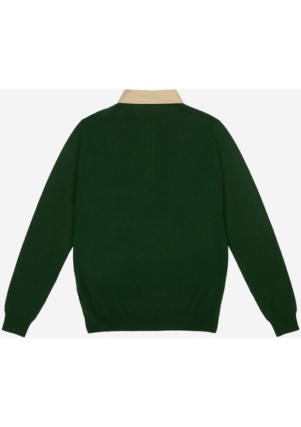 Polo Yaka Slim Fit Yeşil Erkek Kazak A274A05L128- fiyatları