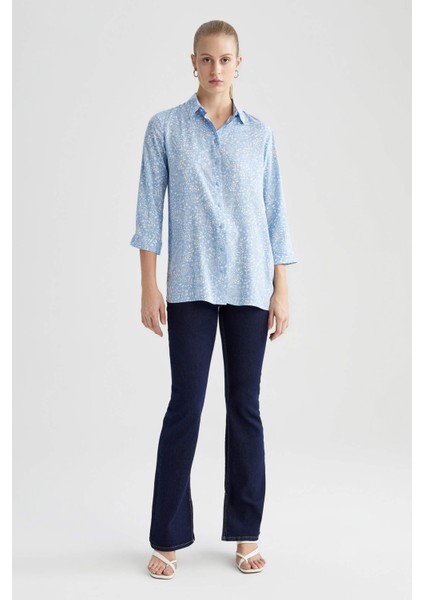 Regular Fit Gömlek Yaka Uzun Kollu Tunik M6327AZ22SM fiyatları