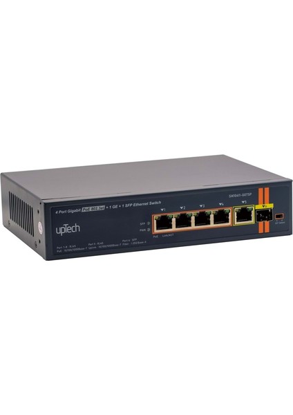 Unmanaged 4x 10/100/1000M Poe + 1X1000BASE-T RJ45 + 1 x Ge Sfp 75W Poe Ethernet Switch