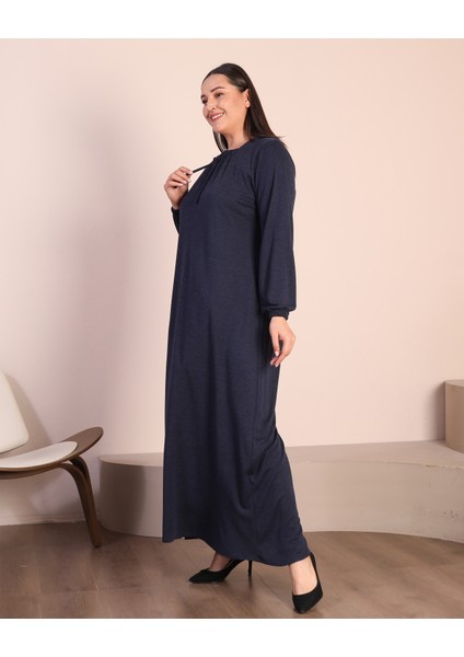 Kadin Tesettur Buyuk Beden Kare Yaka Uzun Elbise fırsatları