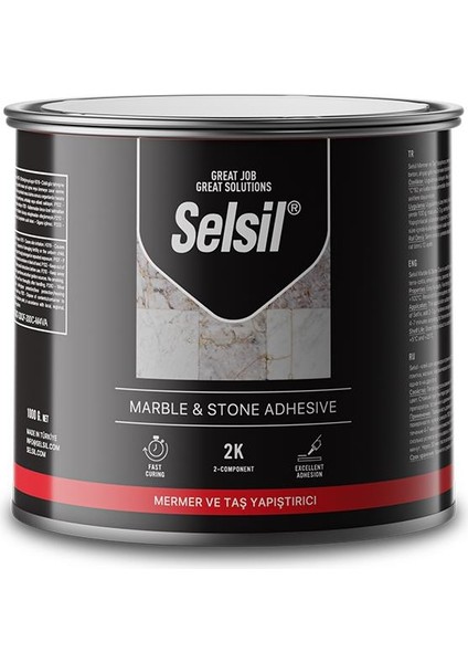 Çift Komponentli Mermer Granit ve Taş Yapıştırıcı 250 Gr.