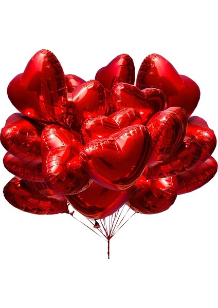 Sevgililer Günü 14 Şubat Dekorasyon Kalp Folyo Balon Set