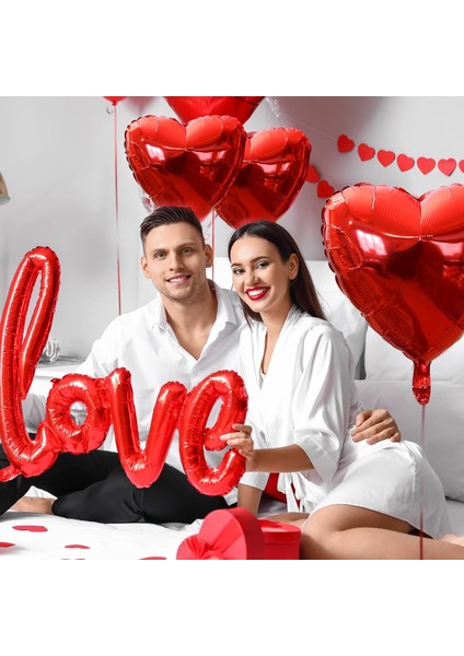 Sevgililer Günü 14 Şubat Dekorasyon Kalp Folyo Balon Set fırsatları