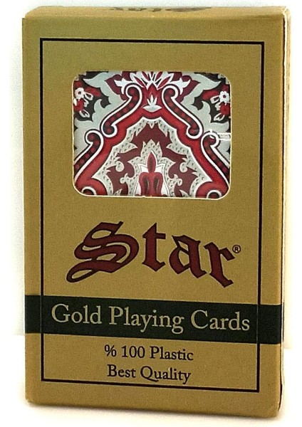 Gold Halı Motif Desenli Plastik Iskambil Kağıdı Çift Deste fiyatları