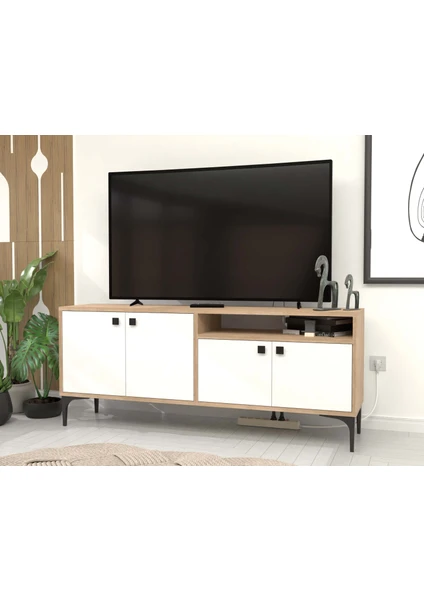 1548 Artemıs 139 cm Tv Ünitesi Sepet-Beyaz