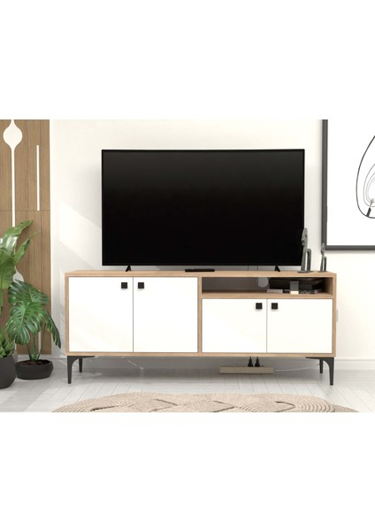 1548 Artemıs 139 cm Tv Ünitesi Sepet-Beyaz