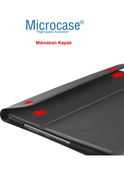 Samsung Galaxy Tab S9 Fe Plus X610 12.4 Inch Tablet ile Uyumlu Sleeve Serisi Mıknatıs Kapak Standlı Kılıf - Siyah AL3319