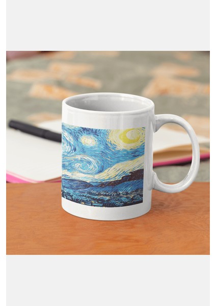 Van Gogh Yıldızlı Gece Beyaz Kupa