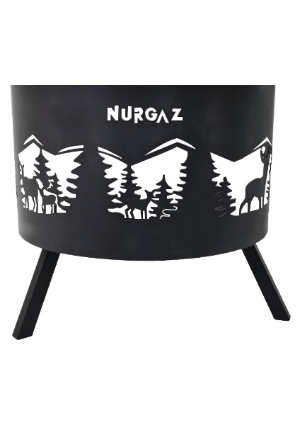 Bahçe Şöminesi Ateş Çukuru Mangal Geyik