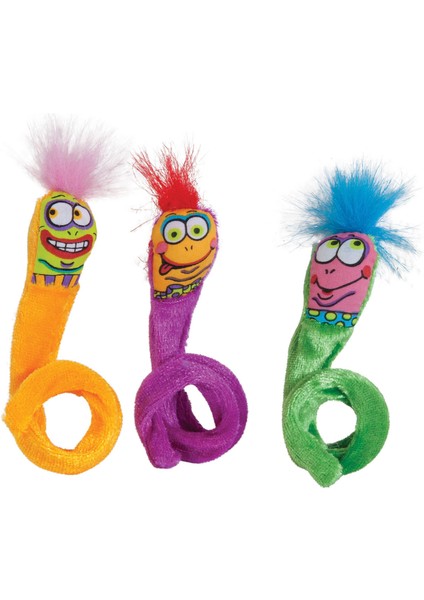 Springy Worms Kedi Otlu 2'li Peluş Kedi Oyuncağı