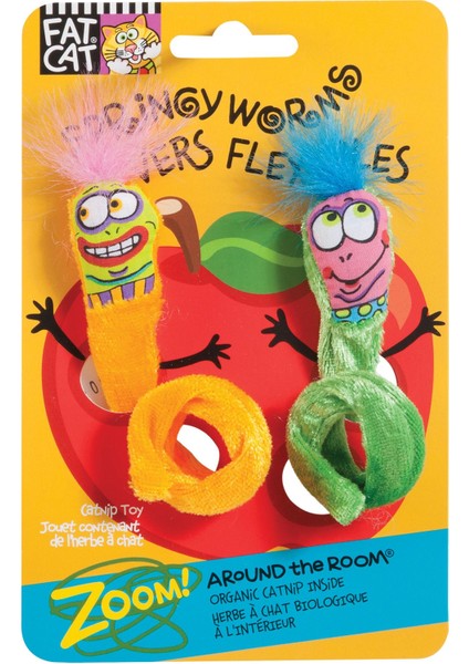 Springy Worms Kedi Otlu 2'li Peluş Kedi Oyuncağı