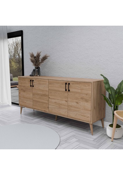 1674 HERA 180 CM (AHŞAP AYAKLI) MODERN KONSOL SEPET
