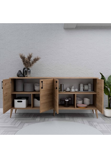 1674 HERA 180 CM (AHŞAP AYAKLI) MODERN KONSOL SEPET