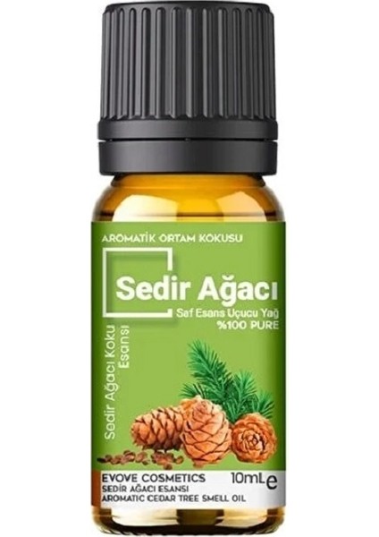 Evove sedir Ağacı Cedar Tree Esansiyel Yağ Doğal Oda Kokusu 1 Adet 10 ml  aromatik Buhurdanlık Yağı Kokusu Difüzör Aromaterapi Yağ Koku Özü