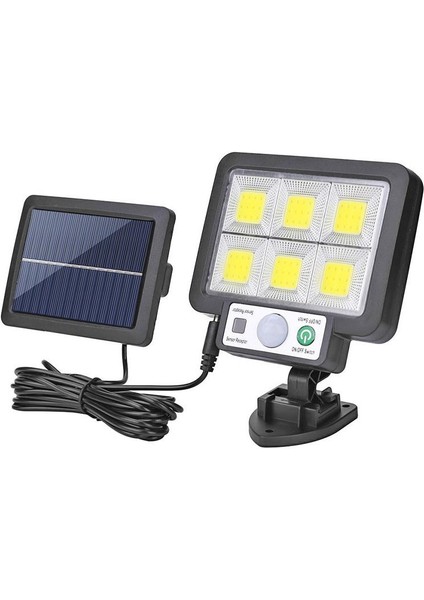 Solar Panelli Hareket Sensörlü Üç Modlu Duvar Lambası