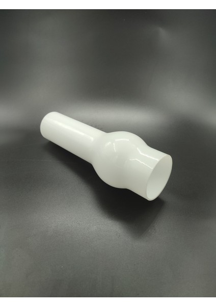 Avize Lamba Camı. Parlak Beyaz Renkli. (Alt Çap: 7.00cm- Yükseklik: 25,00cm)